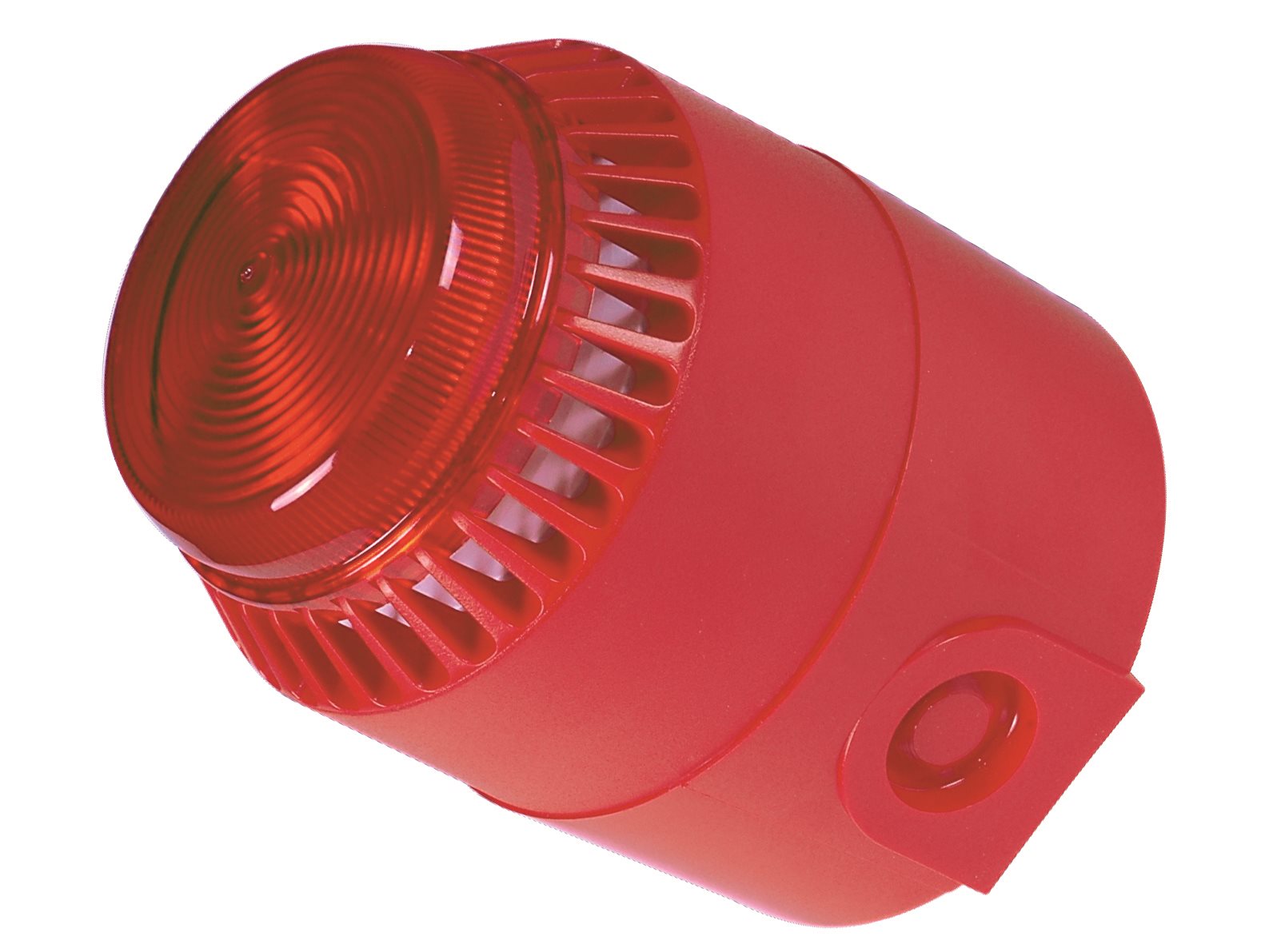 flashni electronic sounder/beacon, red lens, shallow base