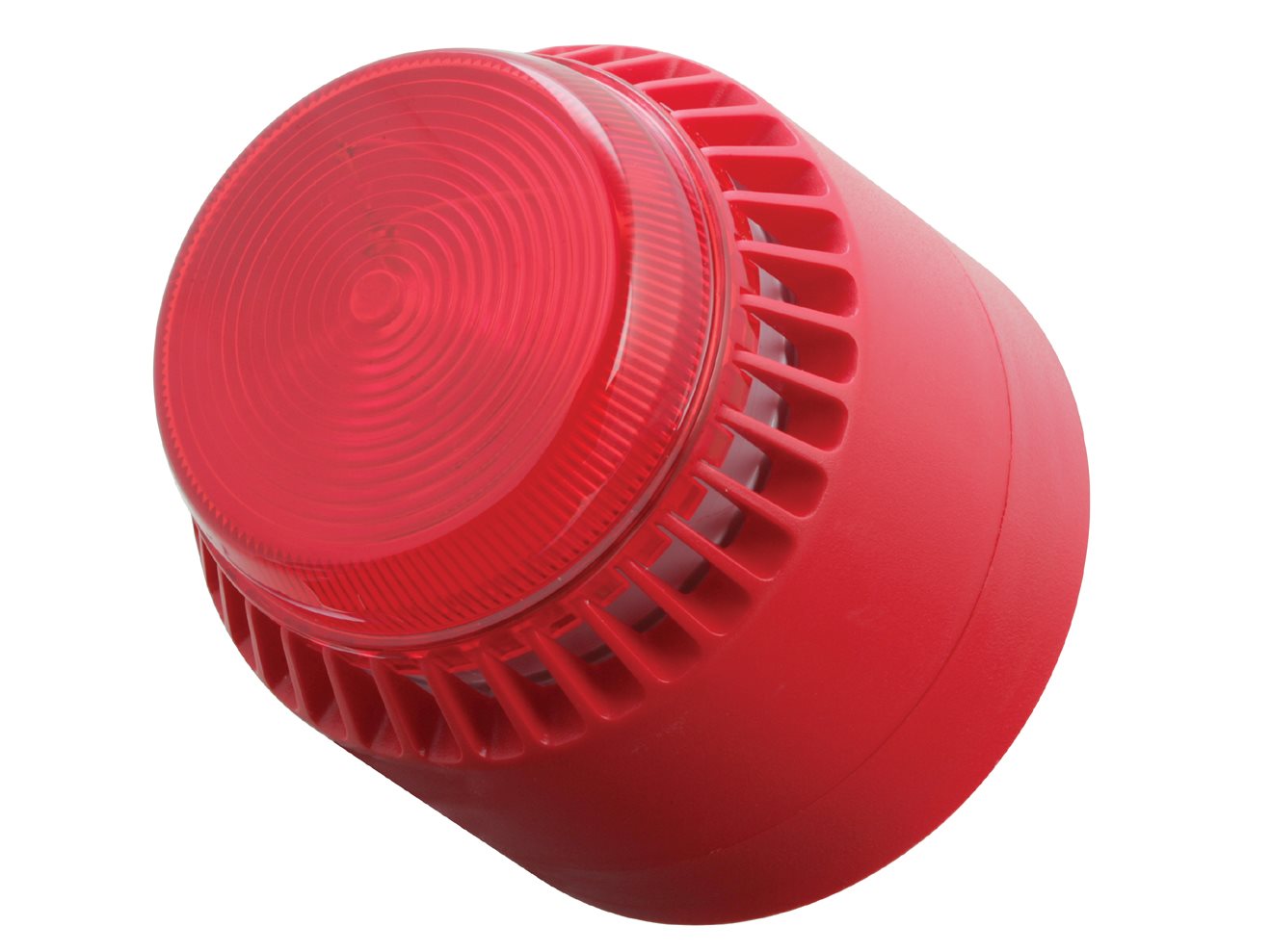 flashni electronic sounder/beacon, red lens, shallow base